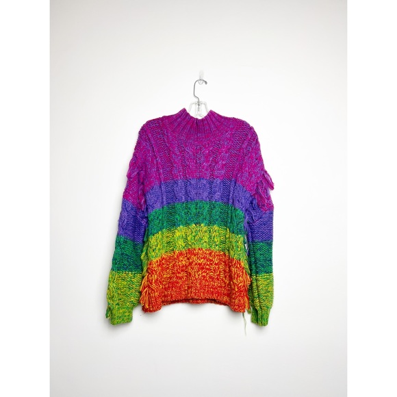 FARM Rio Multicolored Yarn Sweater S - Picture 2 of 7